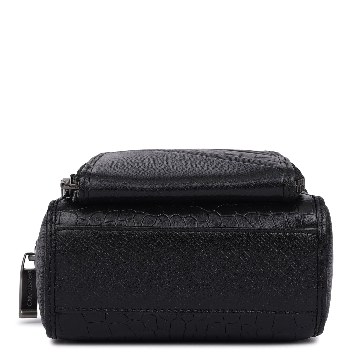 Croco Franzy Leather Men Sling - Black