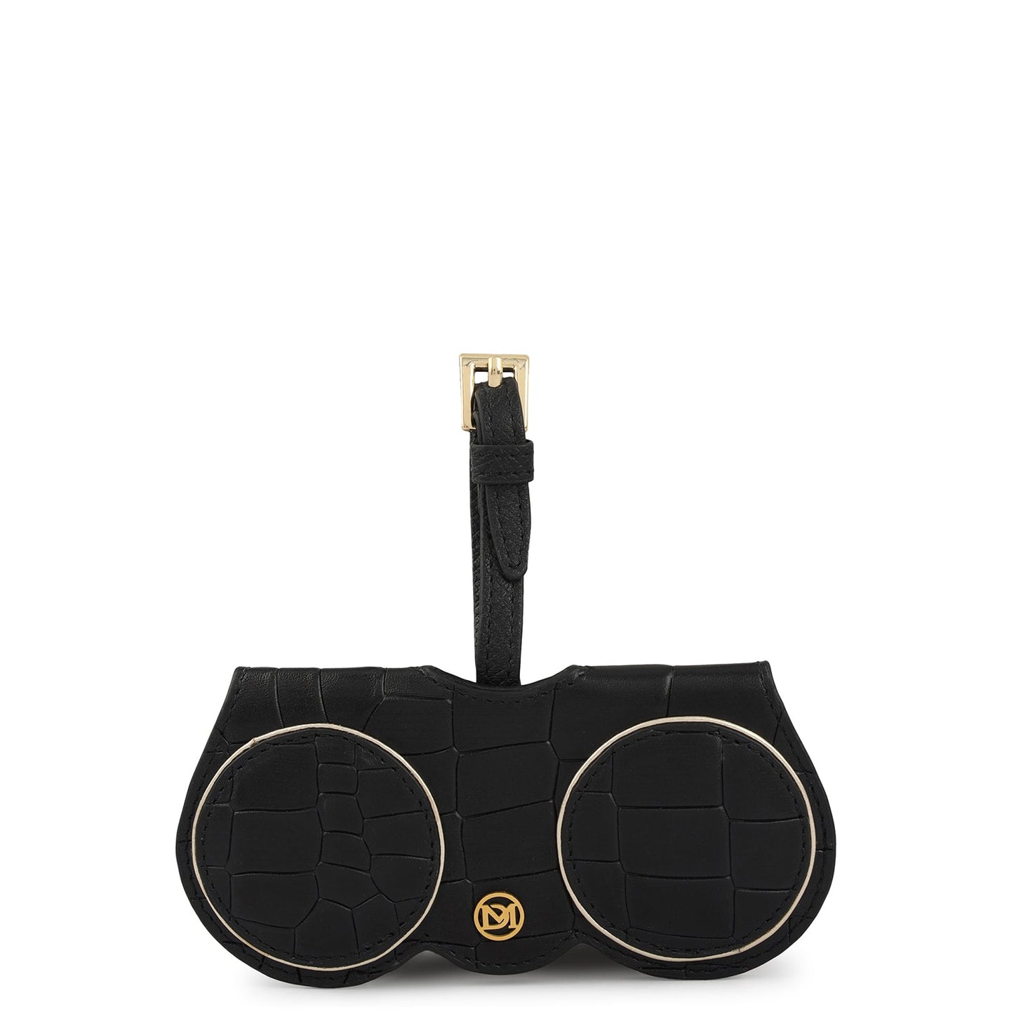 Croco Leather Spectacle Case - Black