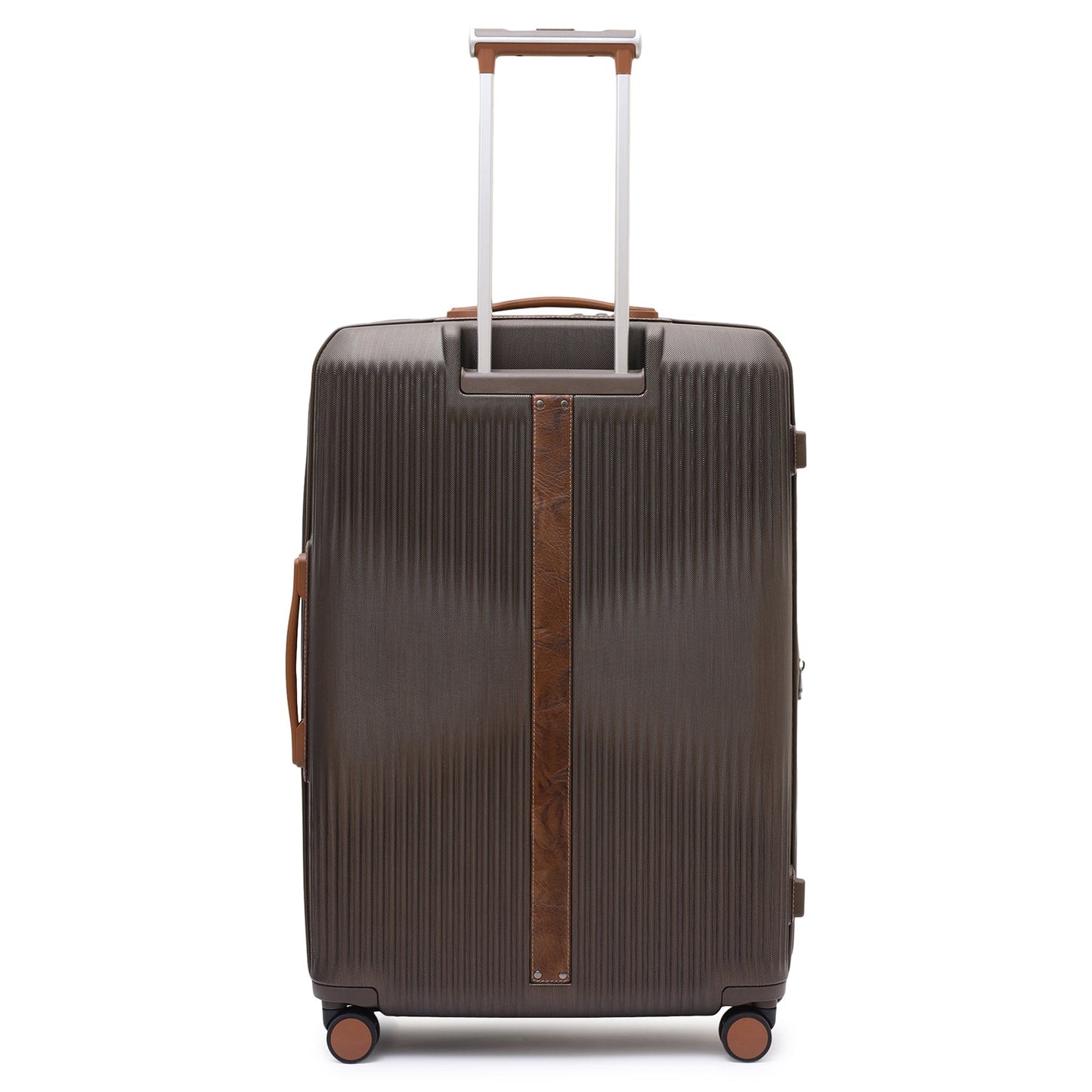 PC Elephant Leather Check-in Large Trolley - Bronze & Cognac