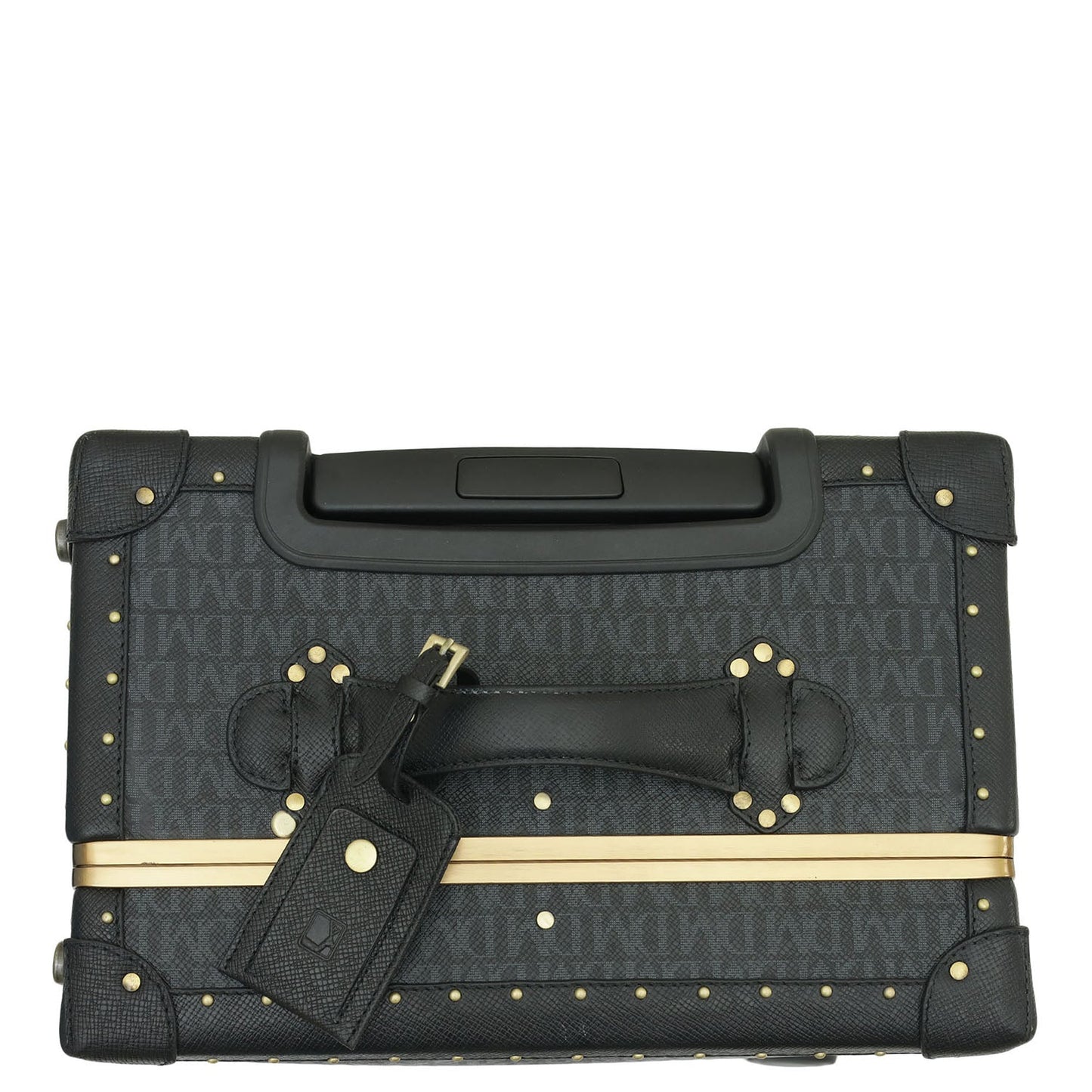 Monogram Franzy Leather Trunk Trolley - Black