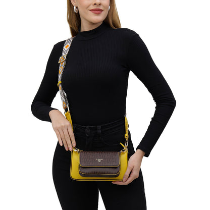 Monogram Franzy Leather Sling - Chocolate & Minion
