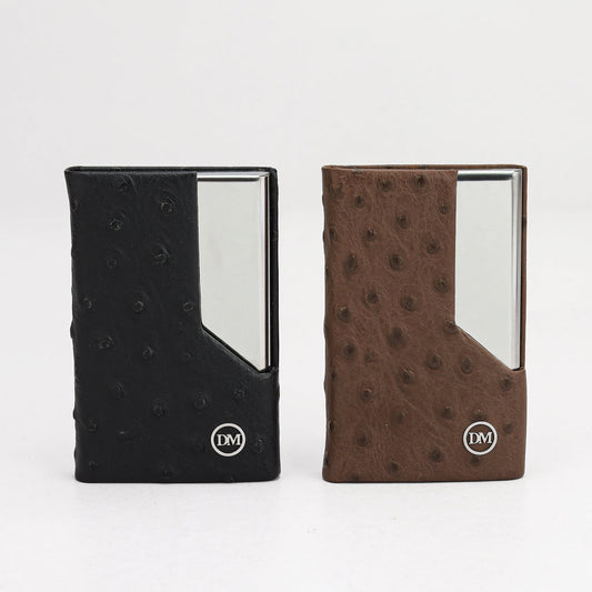 4 Slots Leather Card Case - Brown