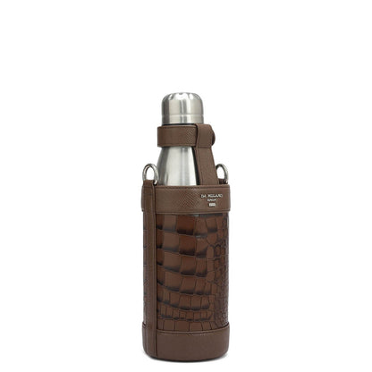 Croco Franzy Leather Bottle Case - Date