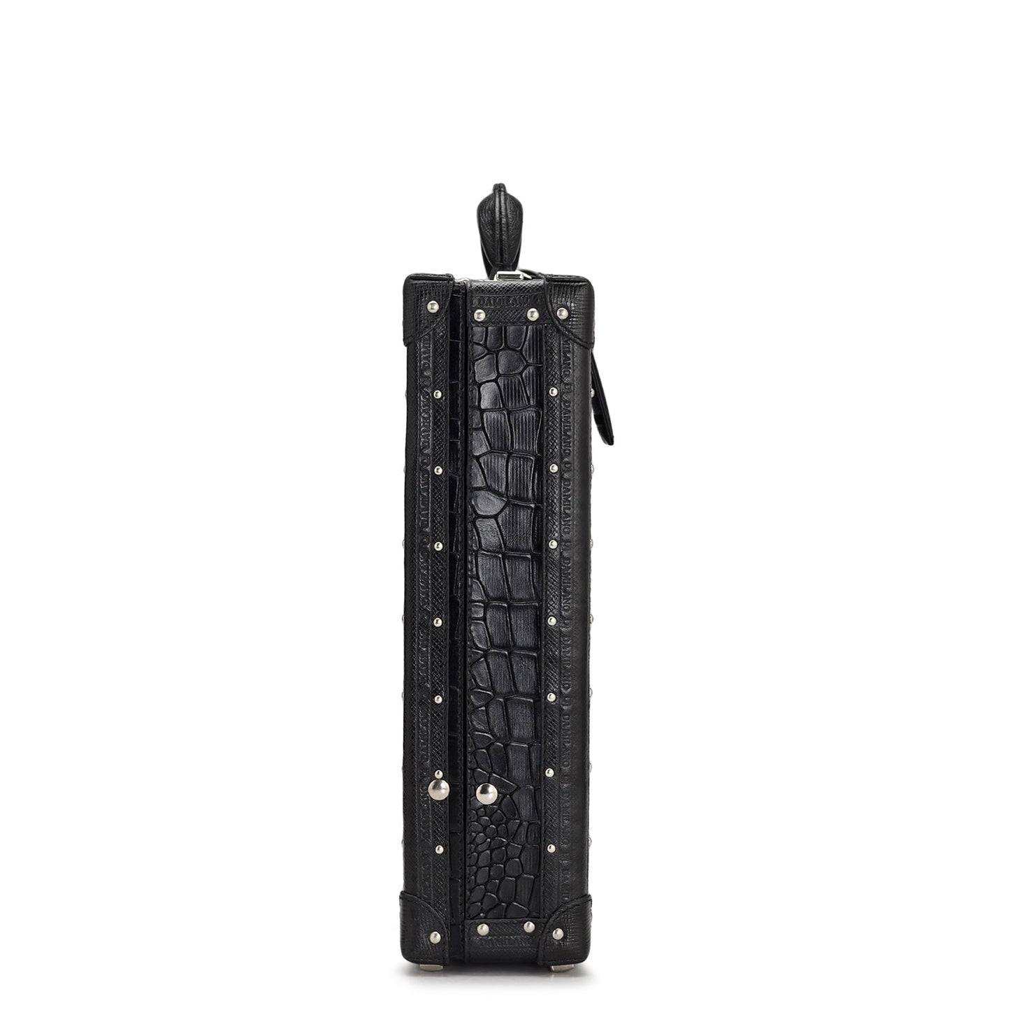 Croco Leather Briefcase - Black