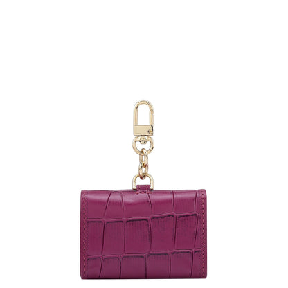 Croco Leather Bag Hanging - Orchid