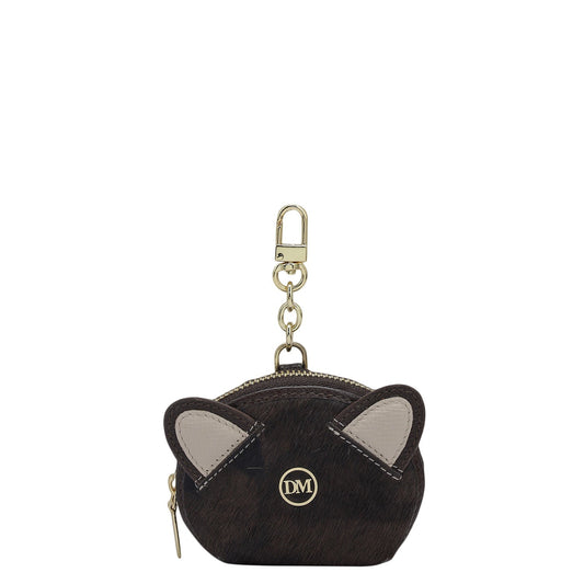 Fur Franzy Leather Bag Hanging - Brown