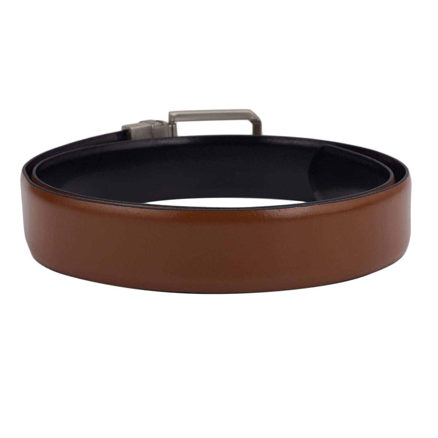 Formal Plain Leather Reversible Mens Belt - Tan & Black