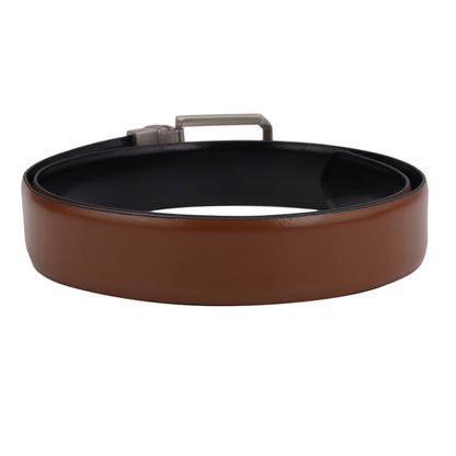 Formal Plain Leather Reversible Mens Belt - Tan & Black