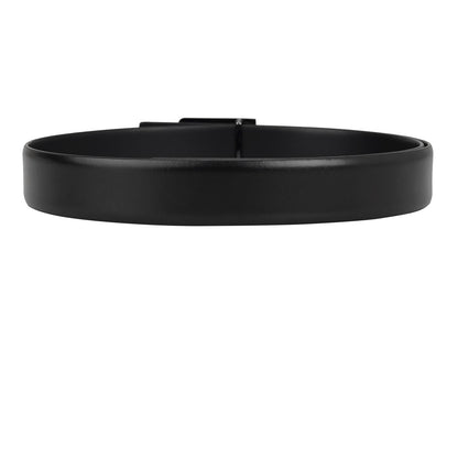 Formal Plain Leather Mens Belt - Black