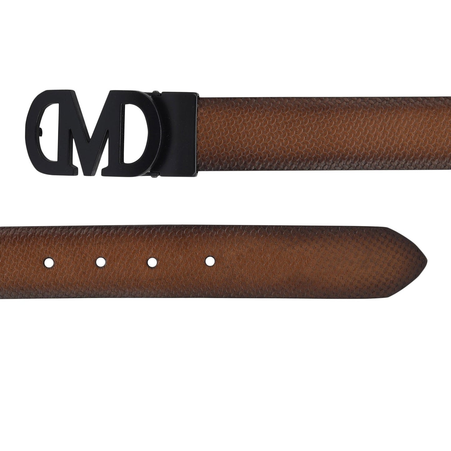 Casual Mat-Emboss Leather Mens Belt