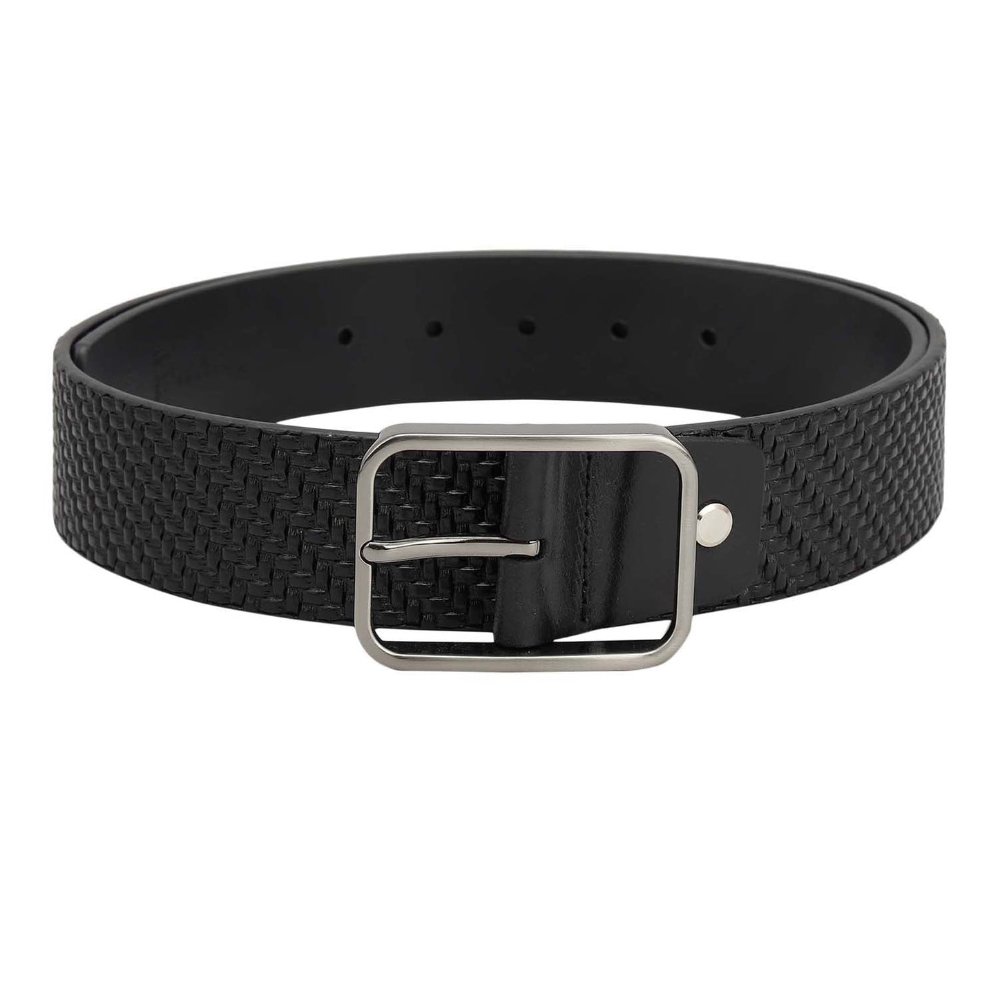 Casual Mat-Emboss Leather Mens Belt