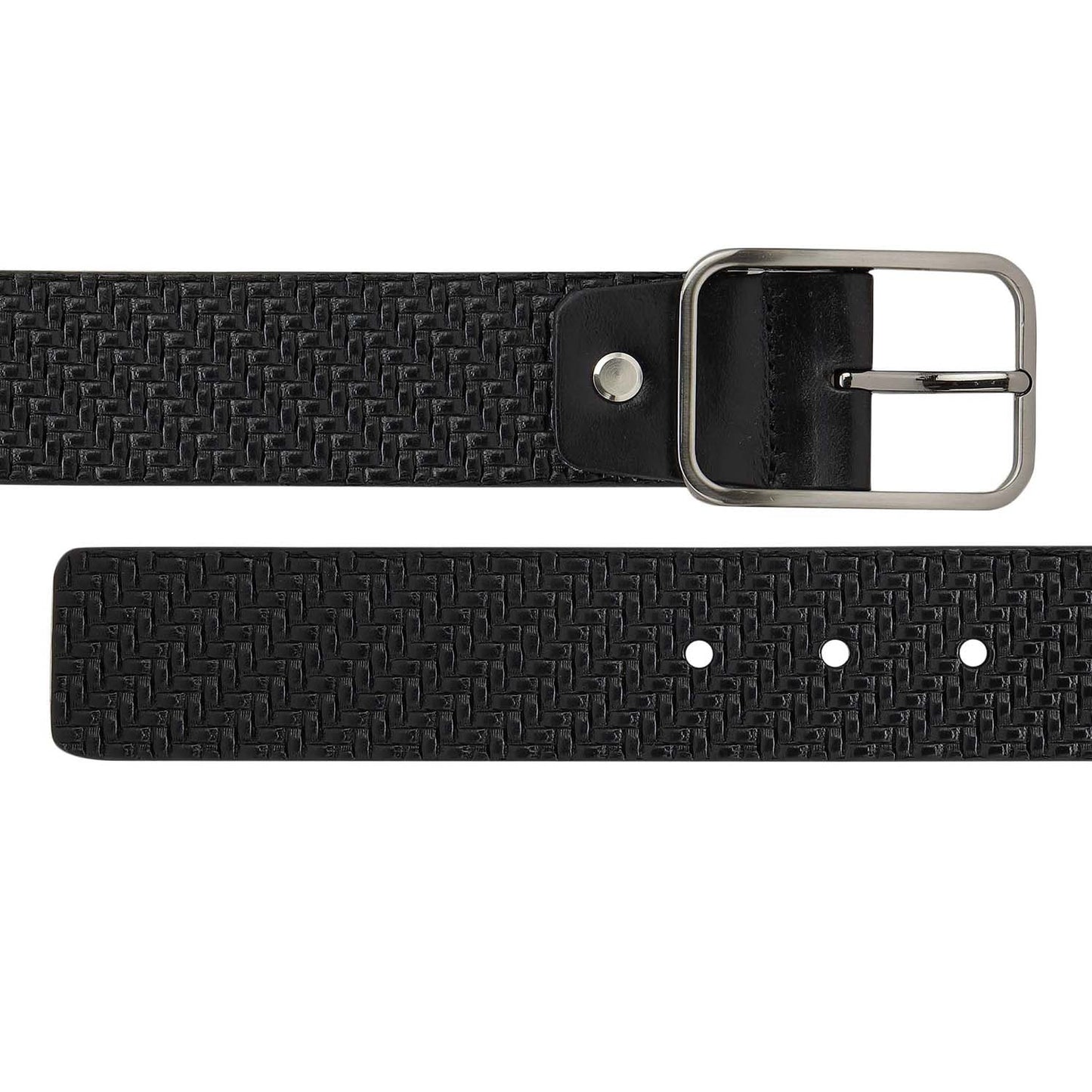Casual Mat-Emboss Leather Mens Belt