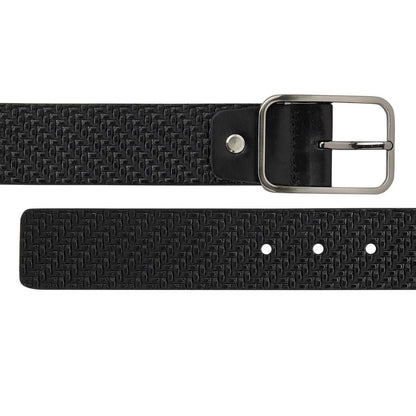 Casual Mat-Emboss Leather Mens Belt