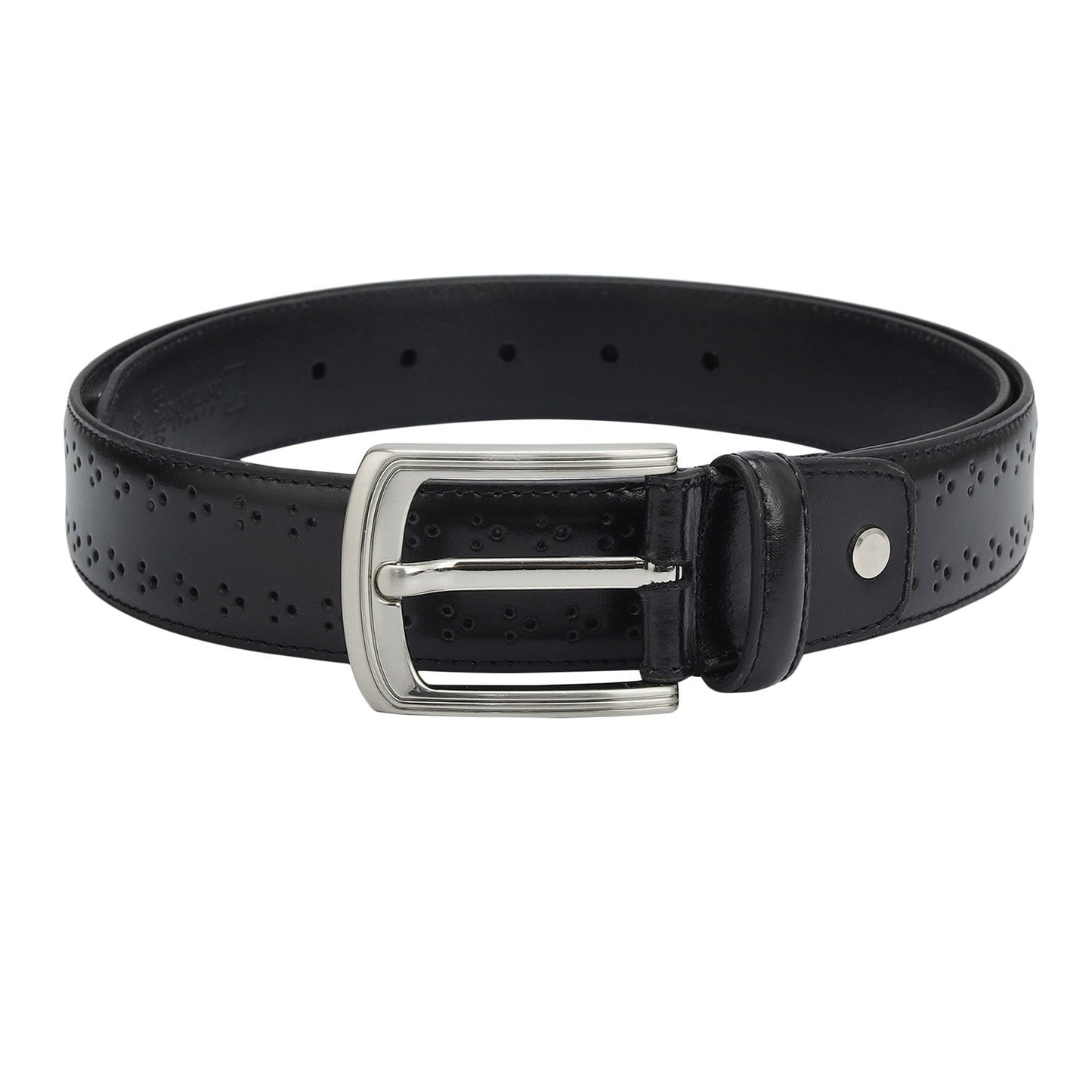Casual Punch & Plain Leather Mens Belt