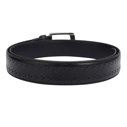 Casual Punch & Plain Leather Mens Belt