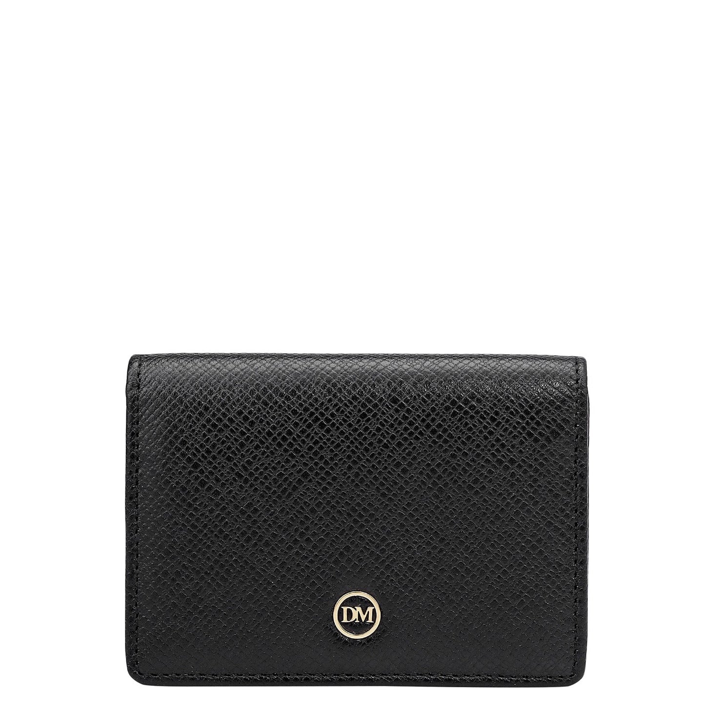 6 Slots Leather Card Case - Black