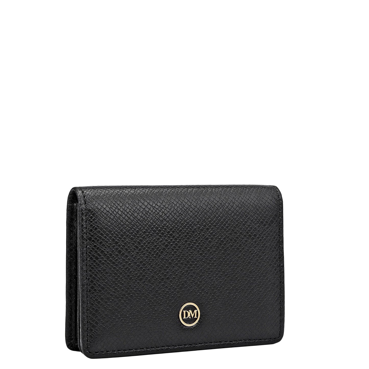 6 Slots Leather Card Case - Black
