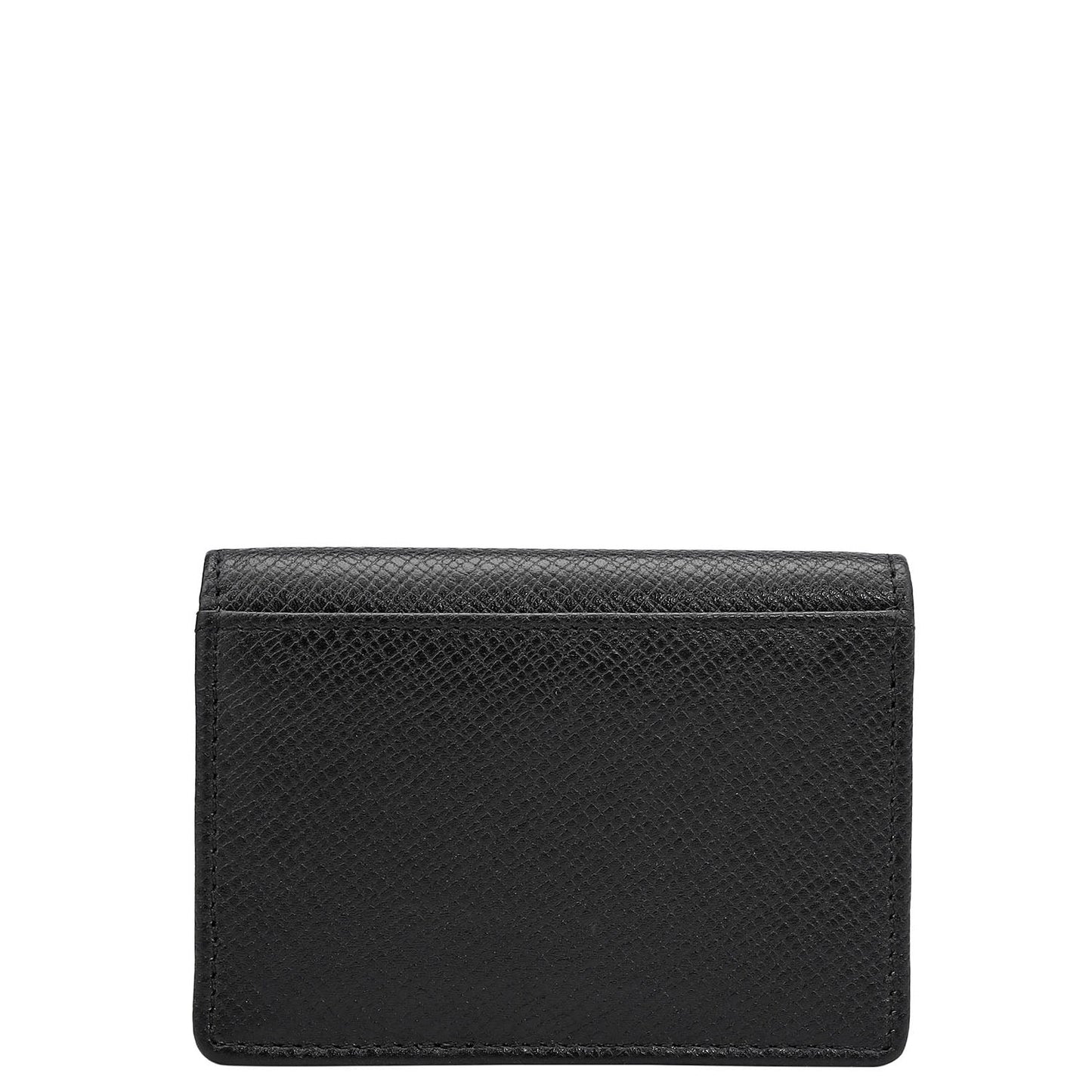 6 Slots Leather Card Case - Black