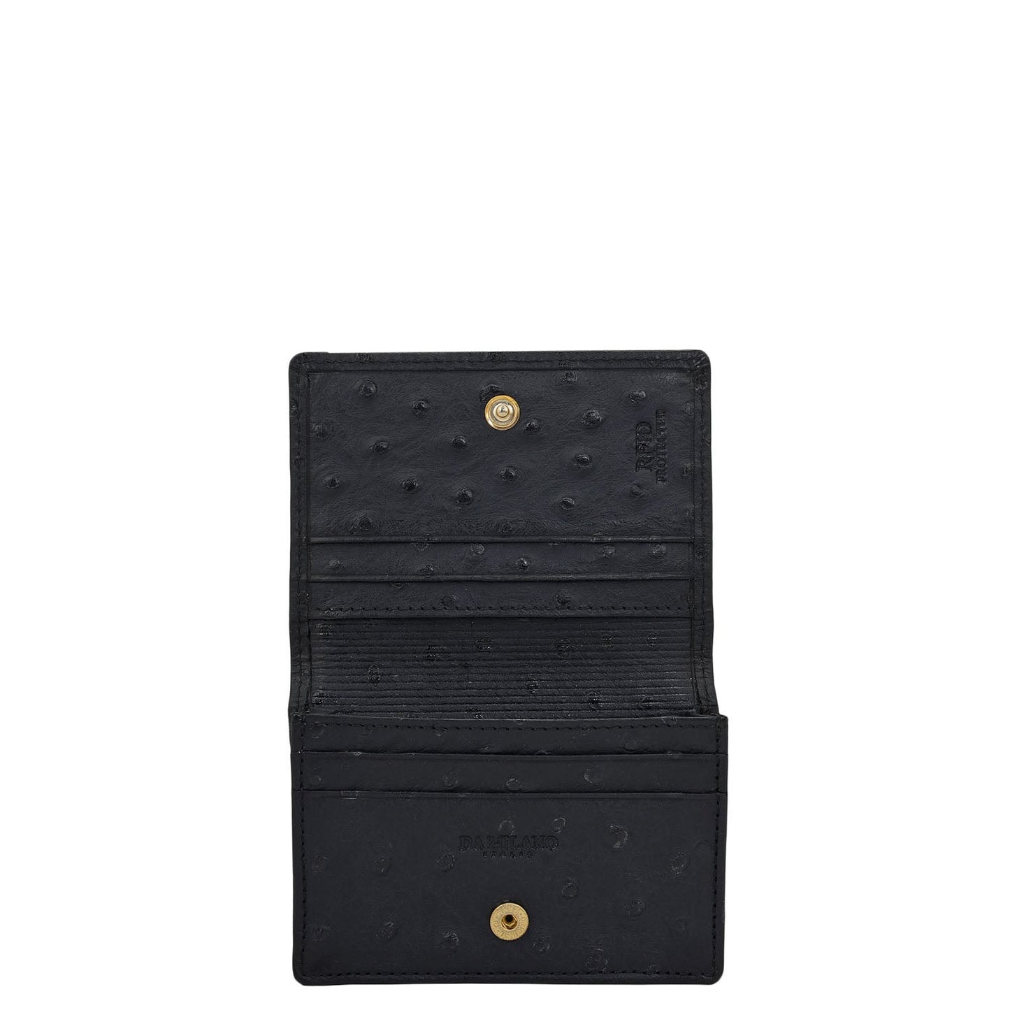 6 Slots Leather Card Case - Black