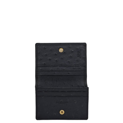 6 Slots Leather Card Case - Black