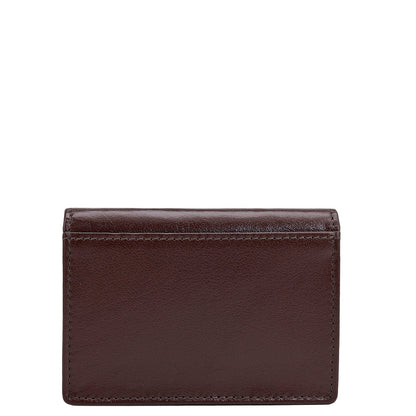 6 Slots Leather Card Case - Brown