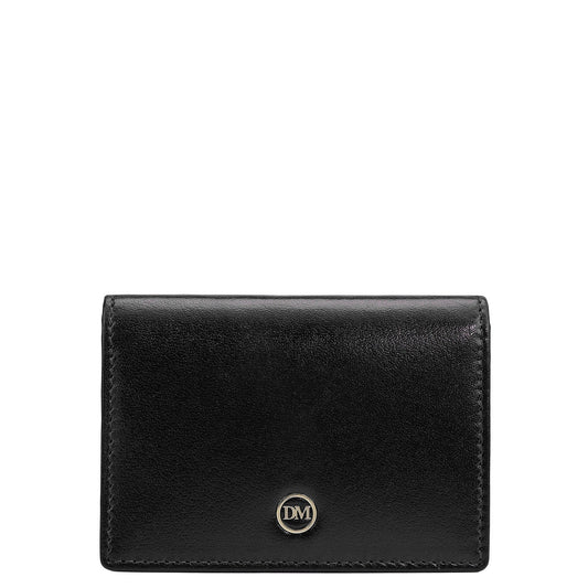 6 Slots Leather Card Case - Navy