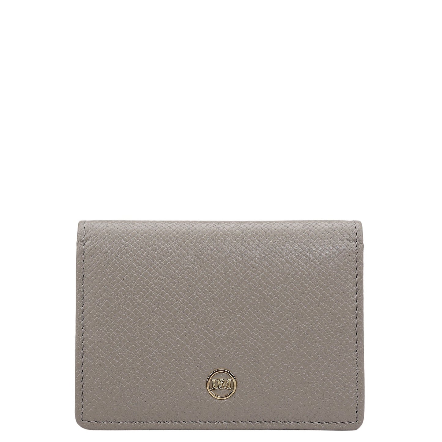 6 Slots Leather Card Case - Stone Grey