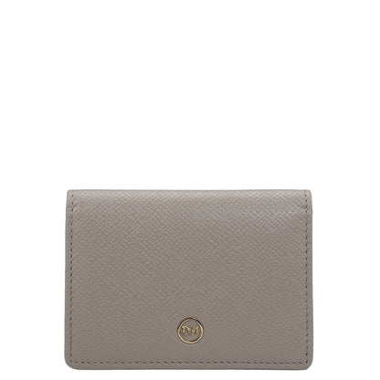 6 Slots Leather Card Case - Stone Grey