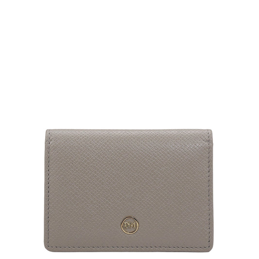 6 Slots Leather Card Case - Stone Grey
