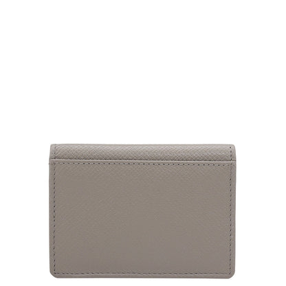 6 Slots Leather Card Case - Stone Grey