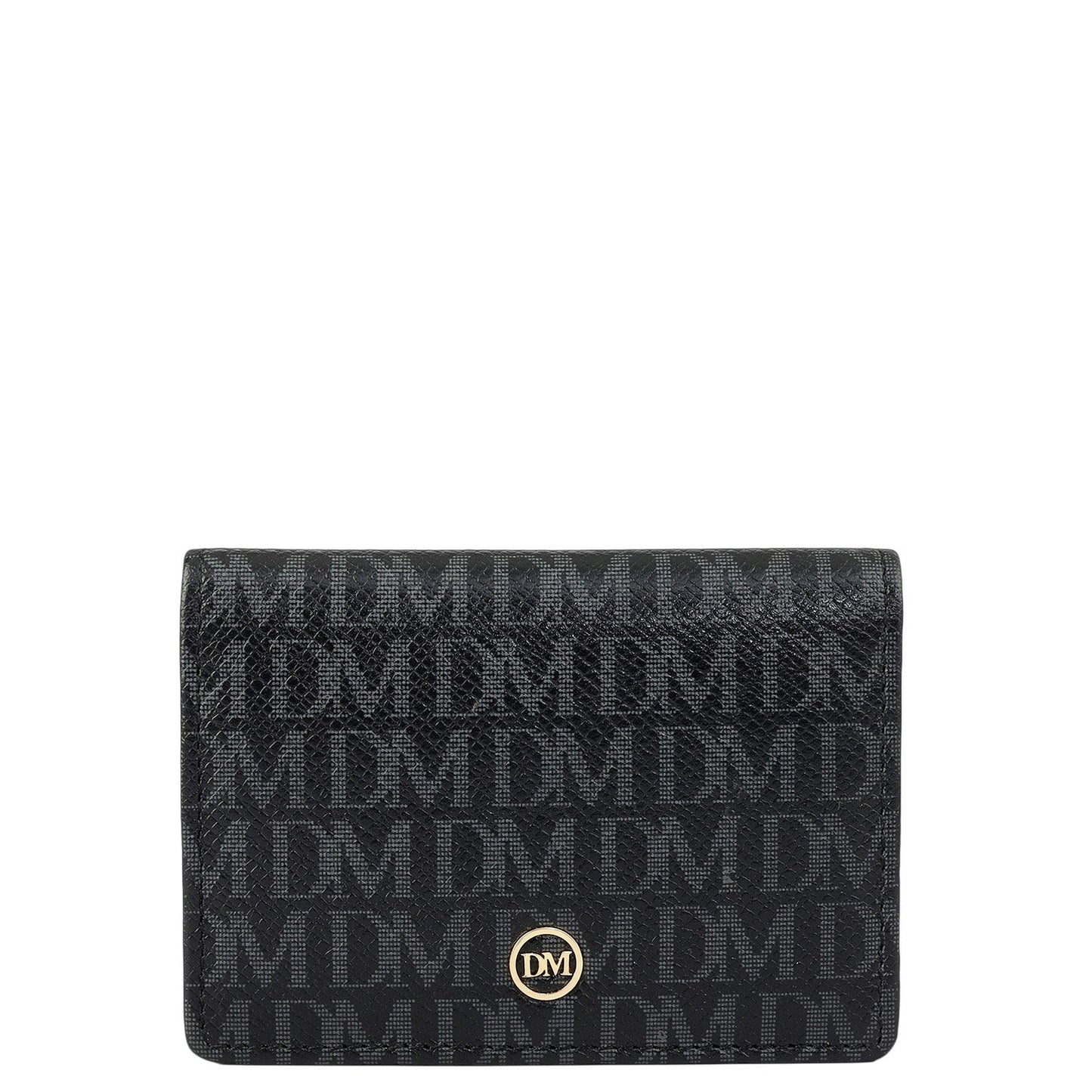 6 Slots Leather Card Case - Black