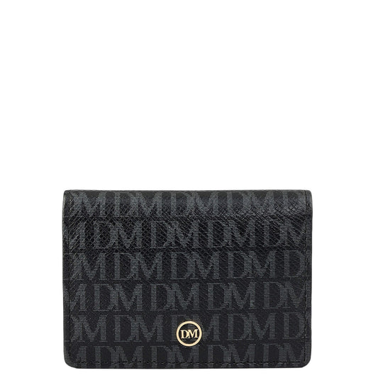 6 Slots Leather Card Case - Black