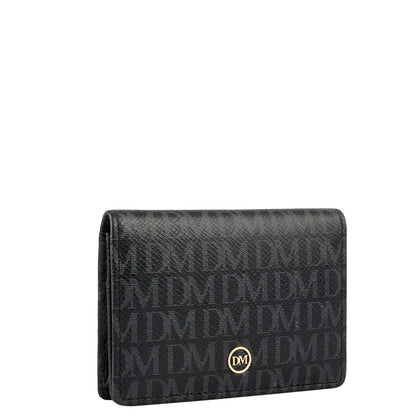 6 Slots Leather Card Case - Black