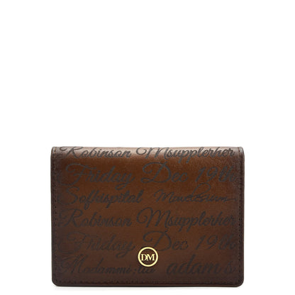 4 Slots Leather Card Case - Cognac
