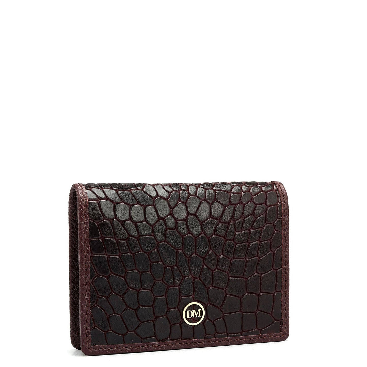 4 Slots Leather Card Case - Wine