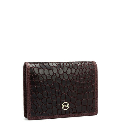4 Slots Leather Card Case - Wine