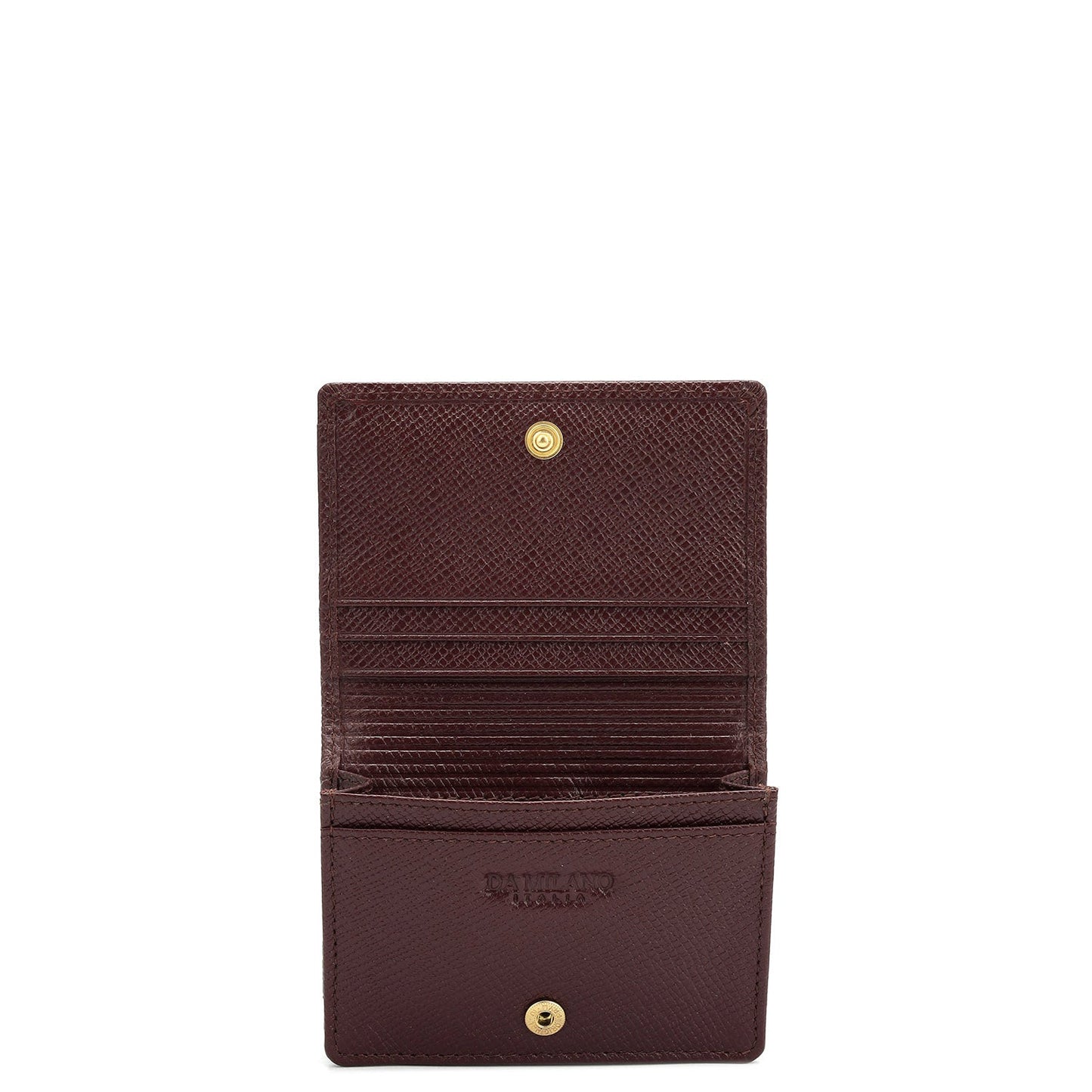 4 Slots Leather Card Case - Wine