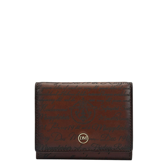 4 Slots Leather Card Case - Cognac