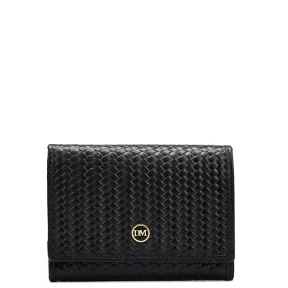 4 Slots Leather Card Case - Black