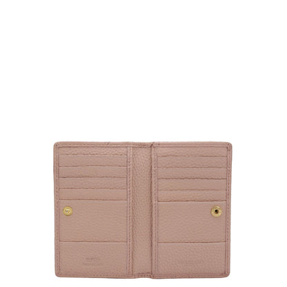 Monogram Wax Leather Card Case - Baby Pink