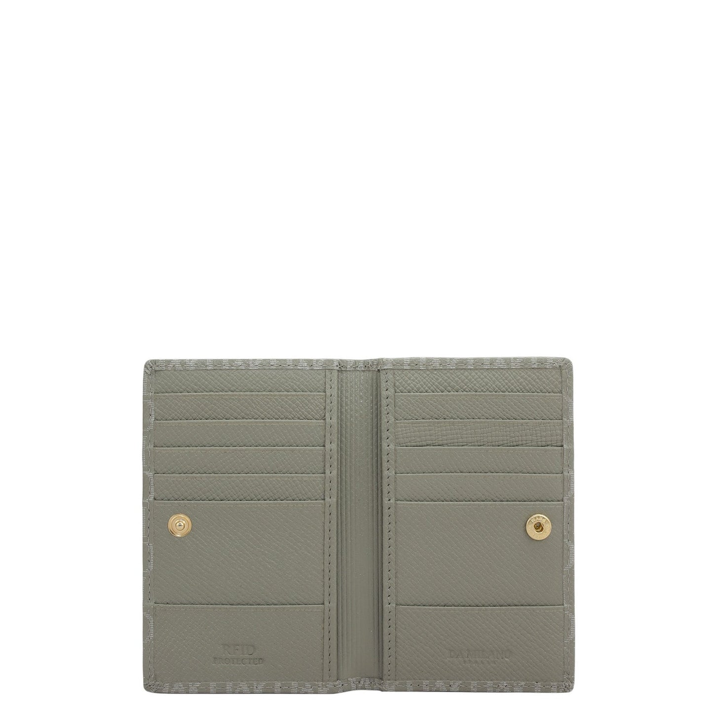 6 Slots Leather Card Case - Stone Grey