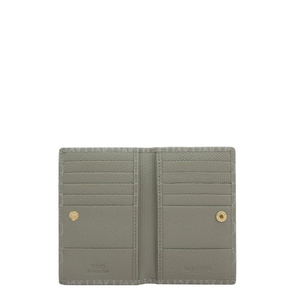 6 Slots Leather Card Case - Stone Grey