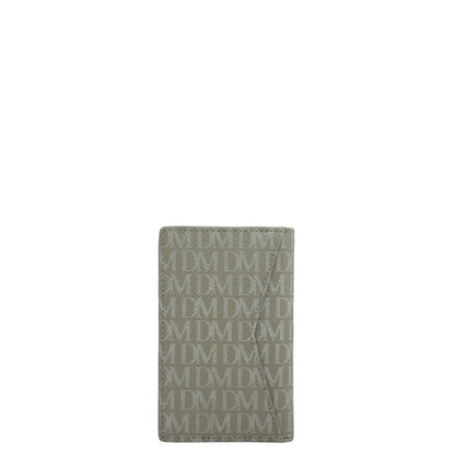 6 Slots Leather Card Case - Stone Grey