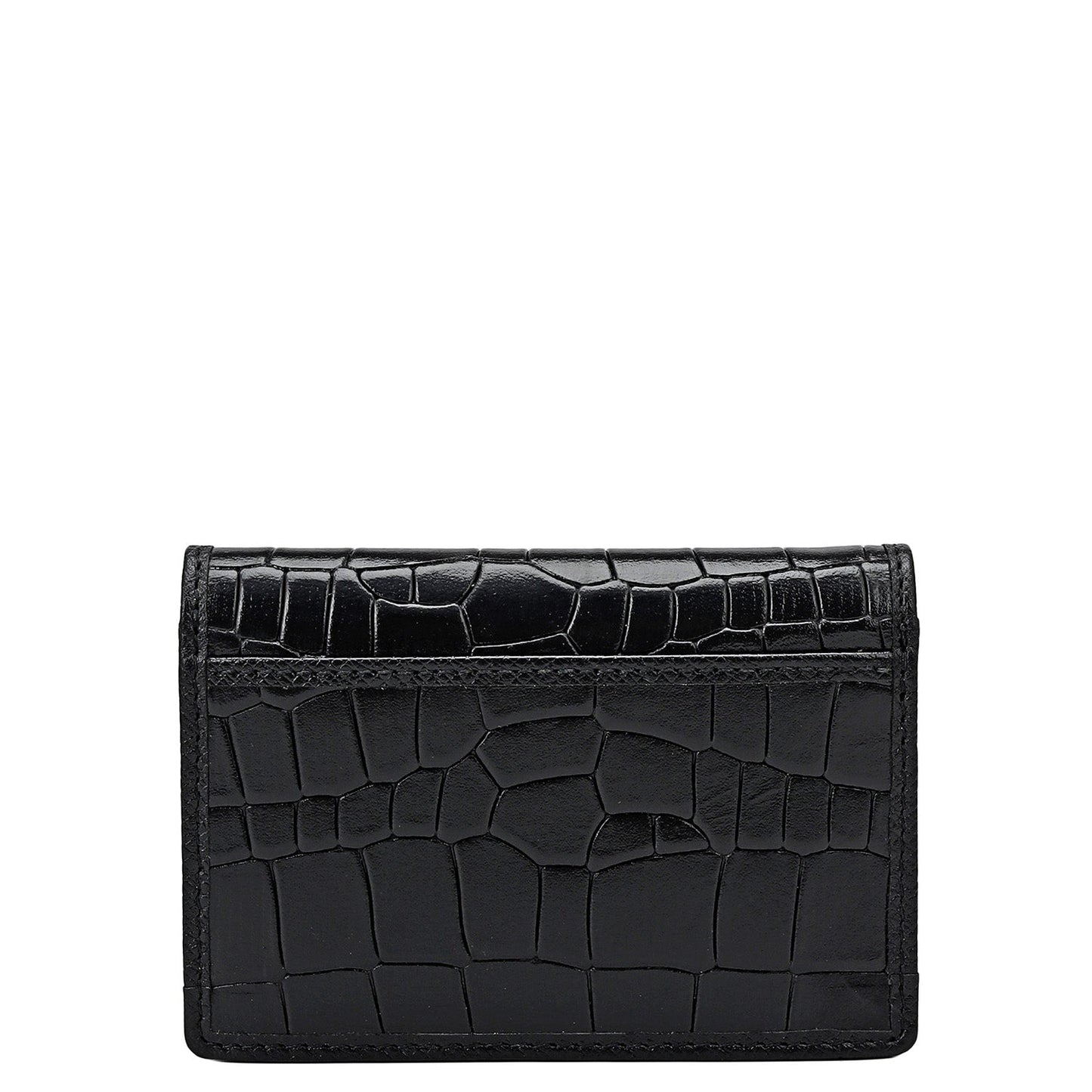 Croco Leather Card Case - Date