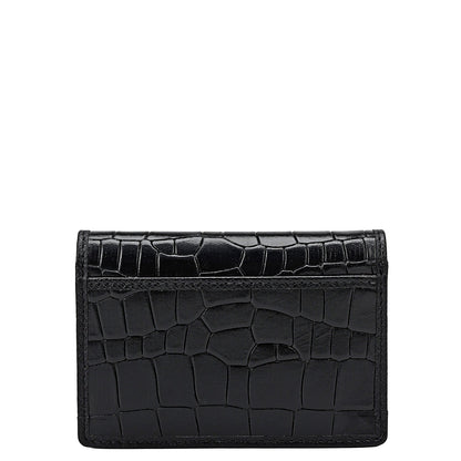 Croco Leather Card Case - Date