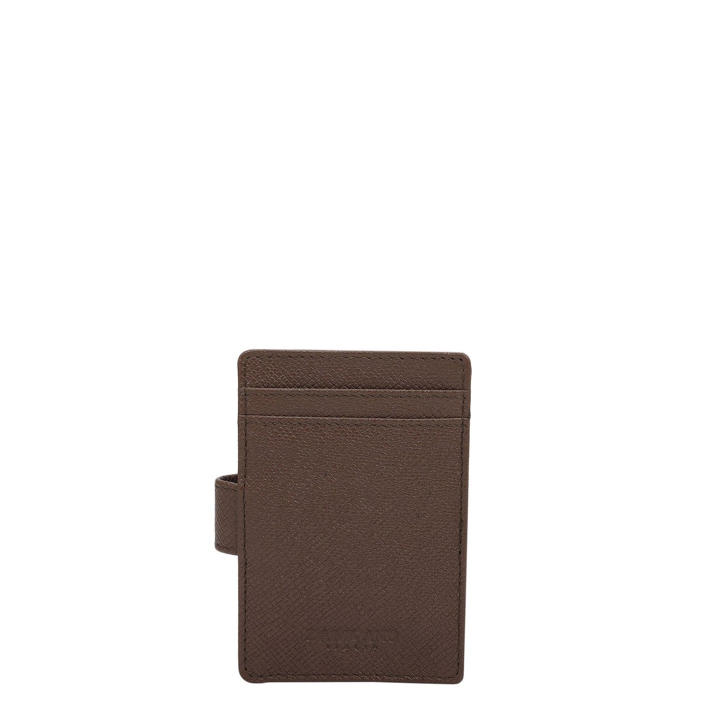 2 Slots Leather Card Case - Chocolate