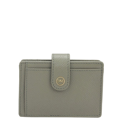 2 Slots Leather Card Case - Grey
