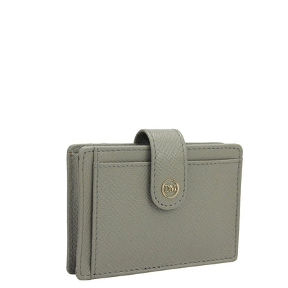 2 Slots Leather Card Case - Grey