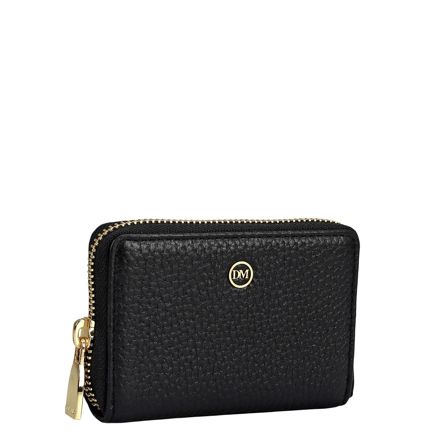 6 Slots Wax Leather Card Case - Black