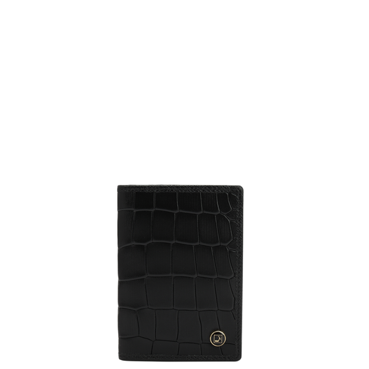 5 Slots Leather Card Case - Black